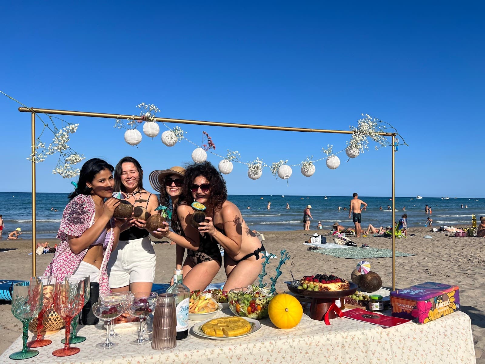 Comida en la playa